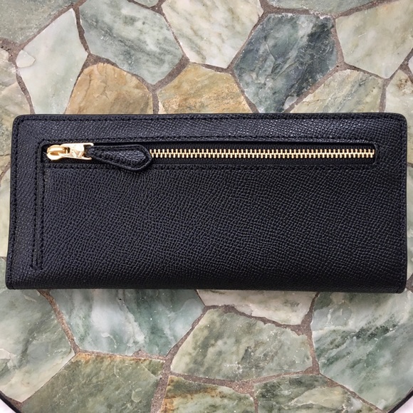 โSOLDโ โจHPโจ NWT Coach Slim Black Crossgrain Wallet - Picture 4 of 11